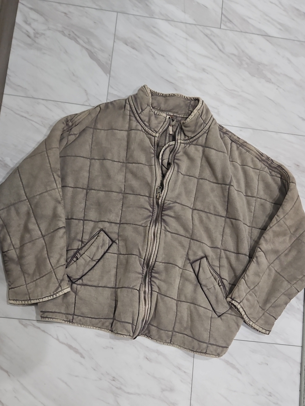 Free People Quilted Zip-Front Jacket